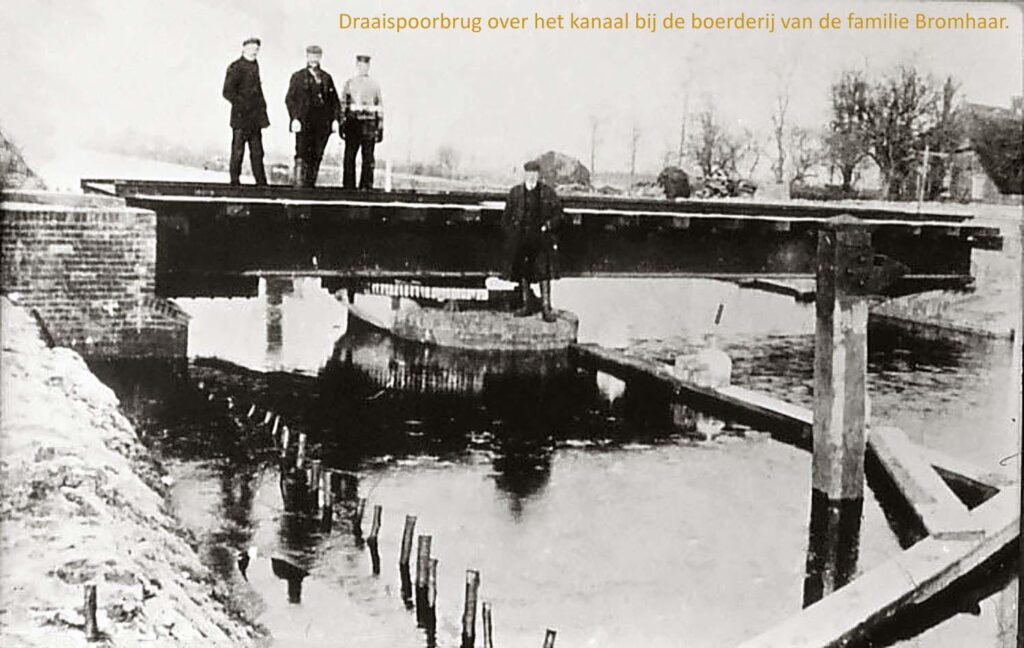 Draaispoorbrug Over Het Kanaal Bij De Boerderij Van De Familie Bromhaar