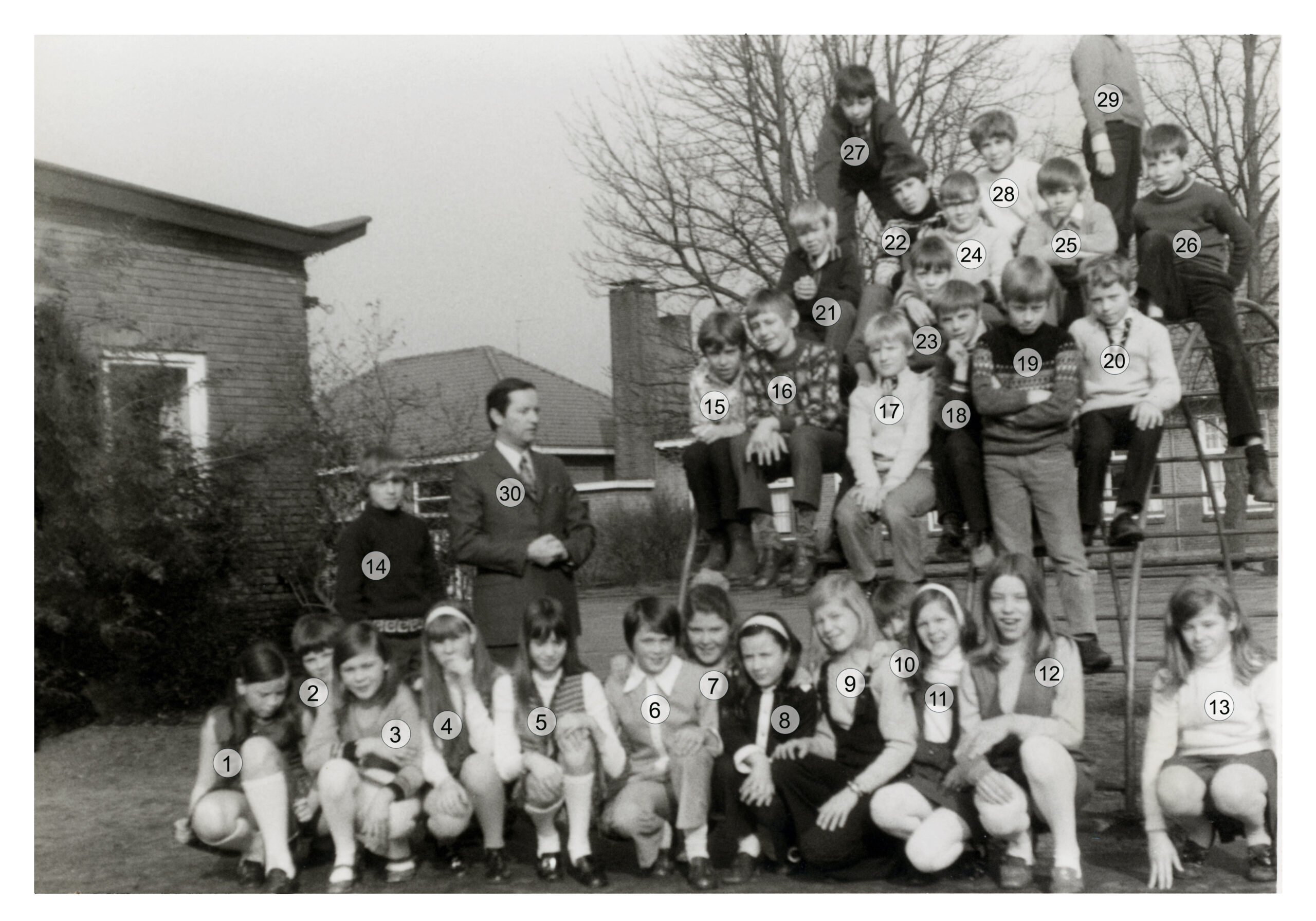 Klassenfoto Mariaschool Met Henk Beunders Met Nummering A