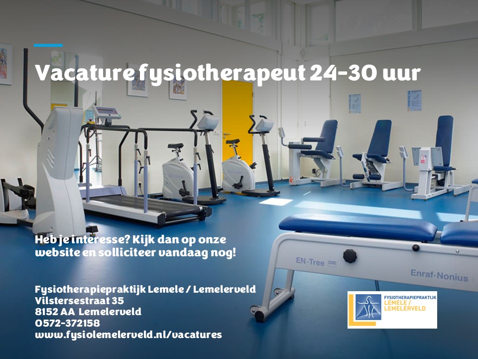 Vacature fysiotherapeut 24-30 uur