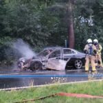 Auto brand uit op de N348