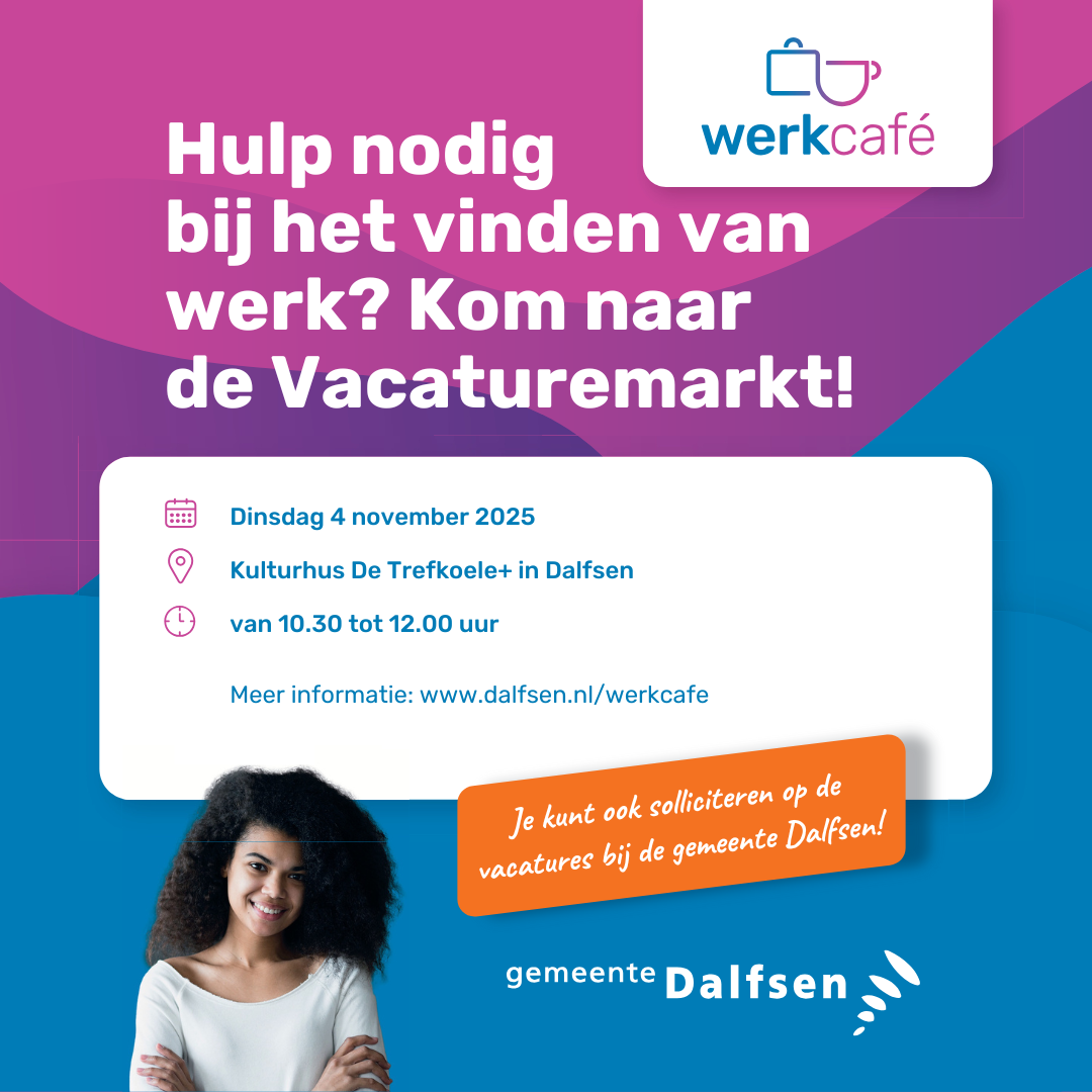 Vacaturemarkt bij het Werkcafé op 4 november